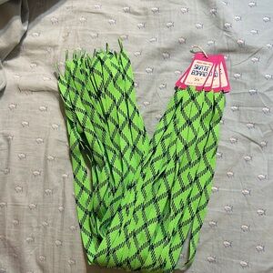 Magic Neon Green & Black Diamond Skate Laces